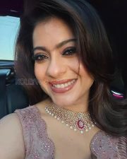 Elegant Actress Kajol Devgan in a Blush Pink Embroidered Lehenga Photos 02 Elegant Actress Kajol Devgan in a Blush Pink Embroidered Lehenga Photos 02