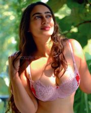 Erotic Megha Shukla in a Light Purple Lace Bra and Black Wrap Around Skirt Photos 07