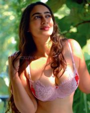 Erotic Megha Shukla in a Light Purple Lace Bra and Black Wrap Around Skirt Photos 07