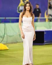 Graceful Actress Yesha Sagar in a Blush Pink Strapless Satin Corset Gown Photos 04
