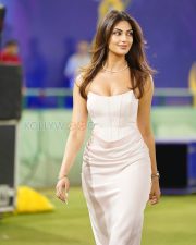 Graceful Actress Yesha Sagar in a Blush Pink Strapless Satin Corset Gown Photos 05