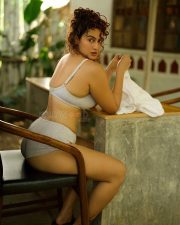Indian Beauty Megha Shukla in a Grey Lingerie Photos 01