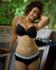 Irresistible Megha Shukla in a Black Two Piece Victoria Secret Lingerie Bikini Photos 02