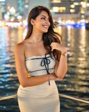 Lost Love Yesha Sagar in a Strapless Knotted Tube Midi Dress Photos 02