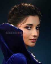 Majestic Actress Kanika Mann in a Royal Blue Velvet Silver Sequin Gown Photos 03