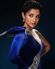 Majestic Actress Kanika Mann in a Royal Blue Velvet Silver Sequin Gown Photos 04