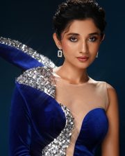 Majestic Actress Kanika Mann in a Royal Blue Velvet Silver Sequin Gown Photos 05