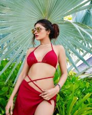 Naughty Gang Actress Soniya Bansal in a Red Halter Bikini Top with a Matching Red Bikini Bottom Photos 02