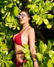 Naughty Gang Actress Soniya Bansal in a Red Halter Bikini Top with a Matching Red Bikini Bottom Photos 04
