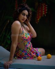 Poolside Megha Shukla in a Backless Side Boob Mini Dress Photos 04