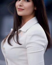 Sexy Indian Model Yesha Sagar in an Off White Blazer and Pant Suit Photos 02