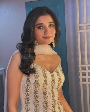 Sexy Kanika Mann in an Embroidered Ivory Anarkali Suit Photos 01