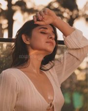 Stunning Kanika Mann in a Cleavage Revealing Full Sleeve Maxi Dress Photos 01