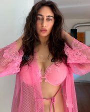 Vivacious Megha Shukla Cleavage in a Pink Lace Bra and Robe Photos 01 Vivacious Megha Shukla Cleavage in a Pink Lace Bra and Robe Photos 01