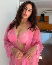 Vivacious Megha Shukla Cleavage in a Pink Lace Bra and Robe Photos 03 Vivacious Megha Shukla Cleavage in a Pink Lace Bra and Robe Photos 03