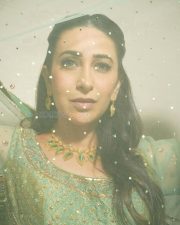 Bollywood Actress Karisma Kapoor in a Green Anarkali Dress Pictures 02 Bollywood Actress Karisma Kapoor in a Green Anarkali Dress Pictures 02