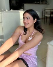 Dazzling Actress Shobhita Rana in a lavender crop top and matching shorts photos 02