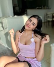 Dazzling Actress Shobhita Rana in a lavender crop top and matching shorts photos 04