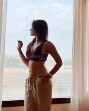 Marathi Actress Ruchira Jadhav in a Brown Bralette and Pants Photos 03