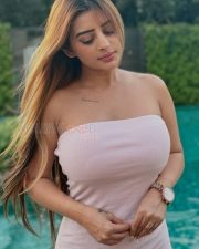 Sexy Ankita Dave in a Sleeveless Bodycon Dress Photos 01