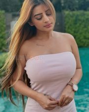 Sexy Ankita Dave in a Sleeveless Bodycon Dress Photos 01