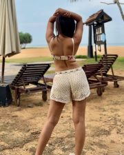 Sexy Ruchira Jadhav in a Printed Bra and Netted Shorts with Beach Bikini Photos 01