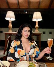 Sexy Shobhita Rana Cleavage in a Floral Maxi Dress Photos 04
