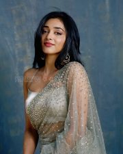 Glowing Actress Preity Mukundan in a Light Blue Sequined Saree Photos 02 Glowing Actress Preity Mukundan in a Light Blue Sequined Saree Photos 02