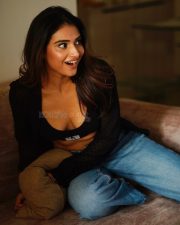 Sexy Prisha Rajesh Singh in a Black Bralette Top and Denim Pant Photos 07