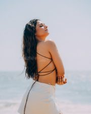 Winsome Actress Prisha Singh in a Embroidered Butterfly Crop Top And White Mini Skirt Photos 02
