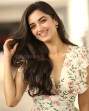 Heroine Bhagyashri Borse at Andhra King Taluka Interview Pictures 10