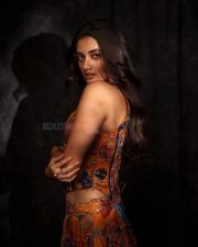 Lenin Heroine Bhagyashri Borse in a Mustard Yellow V Nect Corset Blouse with a Matching Silk Lehenga Skirt Photos 01 Lenin Heroine Bhagyashri Borse in a Mustard Yellow V Nect Corset Blouse with a Matching Silk Lehenga Skirt Photos 01