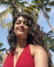 Radiant Actress Bhagyashri Borse in a Red Deep V Halter Dress Photos 02 Radiant Actress Bhagyashri Borse in a Red Deep V Halter Dress Photos 02