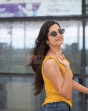 Stylish Actress Bhagyashri Borse in a Mustard One Shoulder Top And Jeans Photos 02 Stylish Actress Bhagyashri Borse in a Mustard One Shoulder Top And Jeans Photos 02