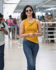 Stylish Actress Bhagyashri Borse in a Mustard One Shoulder Top And Jeans Photos 04 Stylish Actress Bhagyashri Borse in a Mustard One Shoulder Top And Jeans Photos 04