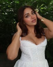 Attractive Jiya Shankar in a White Corset Style Mini Dress Photos 04