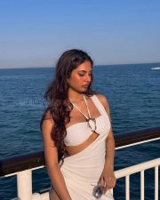 Breezy Actress Srushti Bannatti in a White Cut Out Halter Set Photos 01 Breezy Actress Srushti Bannatti in a White Cut Out Halter Set Photos 01
