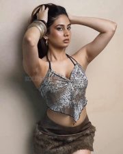 Sexy and Hot Srushti Bannatti in a Light Brown Sleeveless Halter Neck Top with a Furry Mini Skirt Pictures 03 Sexy and Hot Srushti Bannatti in a Light Brown Sleeveless Halter Neck Top with a Furry Mini Skirt Pictures 03