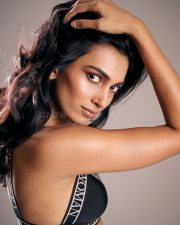 Striking Actress Vaishnavi Andhale in a Black Gentlewoman Bralette Photos 01