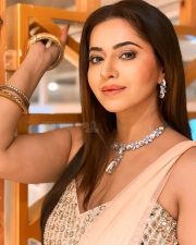 Ghulaam Actress Ridheema Tiwari in a Peach Saree with a Matching Sleeveless Embellished Blouse Photos 01 Ghulaam Actress Ridheema Tiwari in a Peach Saree with a Matching Sleeveless Embellished Blouse Photos 01