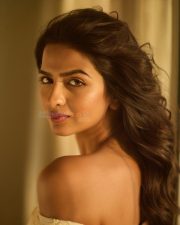 Captivating Actress Shruti Chauhan in a White Off Shoulder Lace Top Photos 02