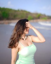 Radiant Actress Priyanka Kholgade in a Mint Green Ruched Strappy Dress Photos 09