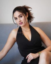 Sophisticated Actress Priyanka Kholgade in a Black Halterneck Dress Photos 01