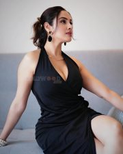 Sophisticated Actress Priyanka Kholgade in a Black Halterneck Dress Photos 03