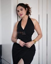 Sophisticated Actress Priyanka Kholgade in a Black Halterneck Dress Photos 07