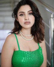 Sparkling Actress Priyanka Kholgade in a Emerald Green Sequin Crop Top And Wide Leg Trousers Photos 02