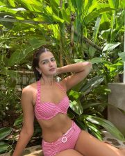 Tempting Shruti Chauhan in a Pink and White Striped Halter Neck Bikini Top and High Waisted Bikini Bottom Stills 01 Tempting Shruti Chauhan in a Pink and White Striped Halter Neck Bikini Top and High Waisted Bikini Bottom Stills 01
