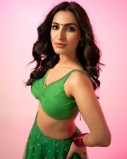Badass Ravikumar Actress Shivangi Verma in Green Lehenga Photos 04