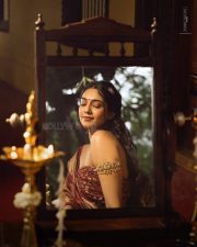 Beautiful Akshatha Das in a Traditional Silk Saree with an Off Shoulder Blouse Photos 04