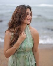 Breezy Rasha Thadani Back in a Mint Green Floral Print Halter Neck Backless Maxi Dress Photos 05